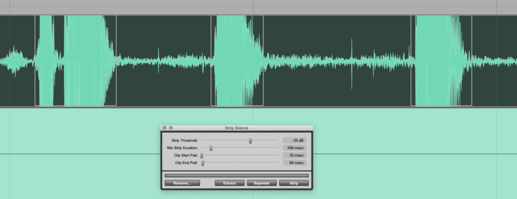Strip Silence with good parameters
