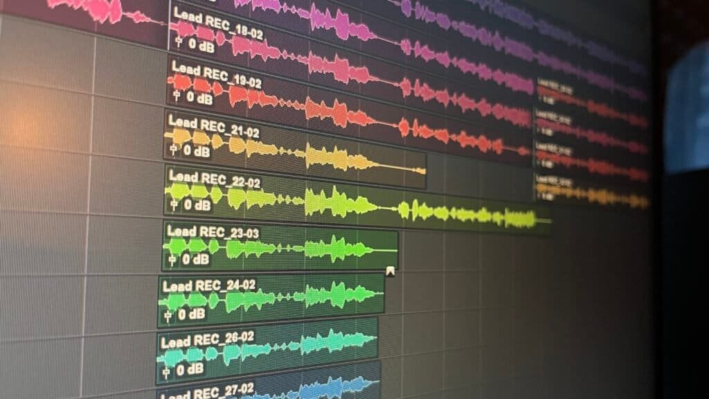 Several Vocal Tracks Recorded In Pro Tools